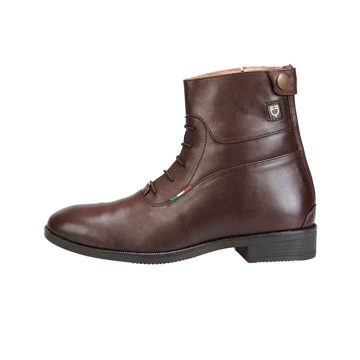 Unisex ankle boots with laces DARK BROWN