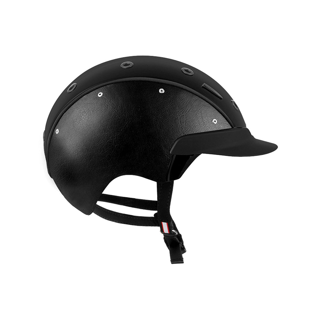 CAP CASCO MASTER 6 PELLE LATERALE E SCAMOSCIA BLACK