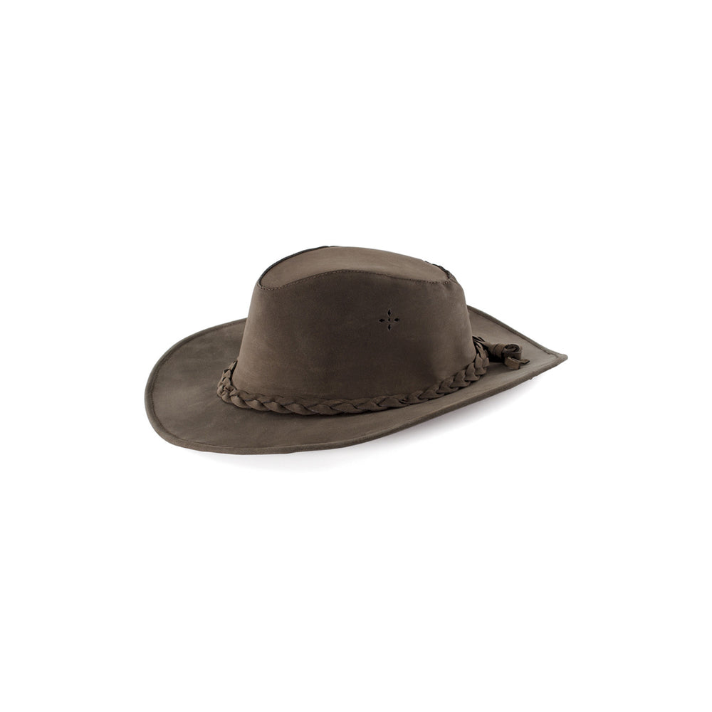 SUPERIOR WESTERN LEATHER HAT LUX BRAID BROWN