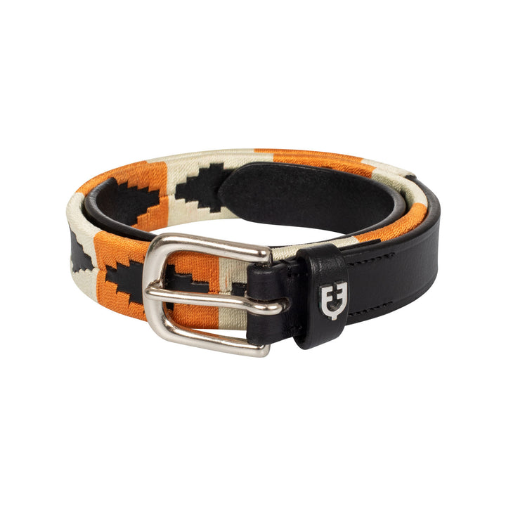 Leather belt with navajo decorations BLACK