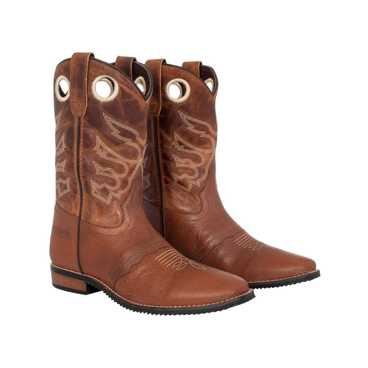 PRO-TECH JUNIOR OR LADY WESTERN BOOTS STYLE C BROWN/CHOCOLATE