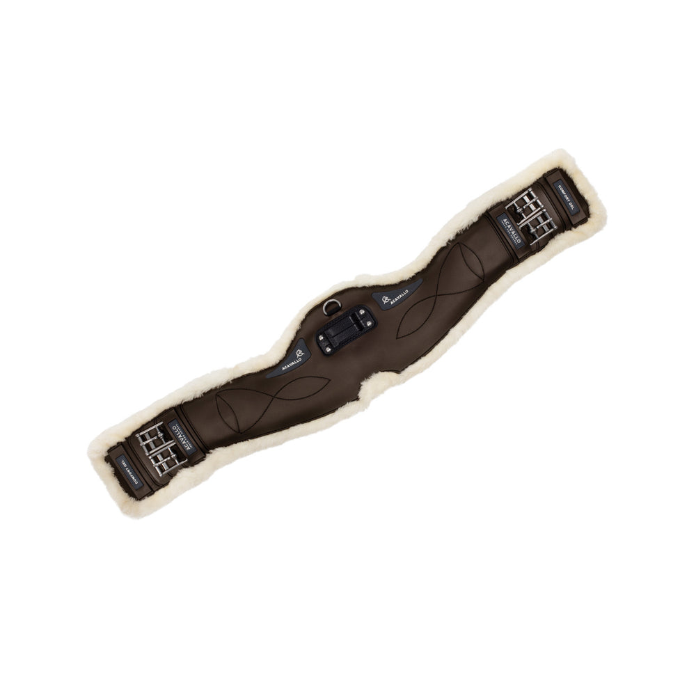 Dressage girth Classic gel sheepskin DARK BROWN