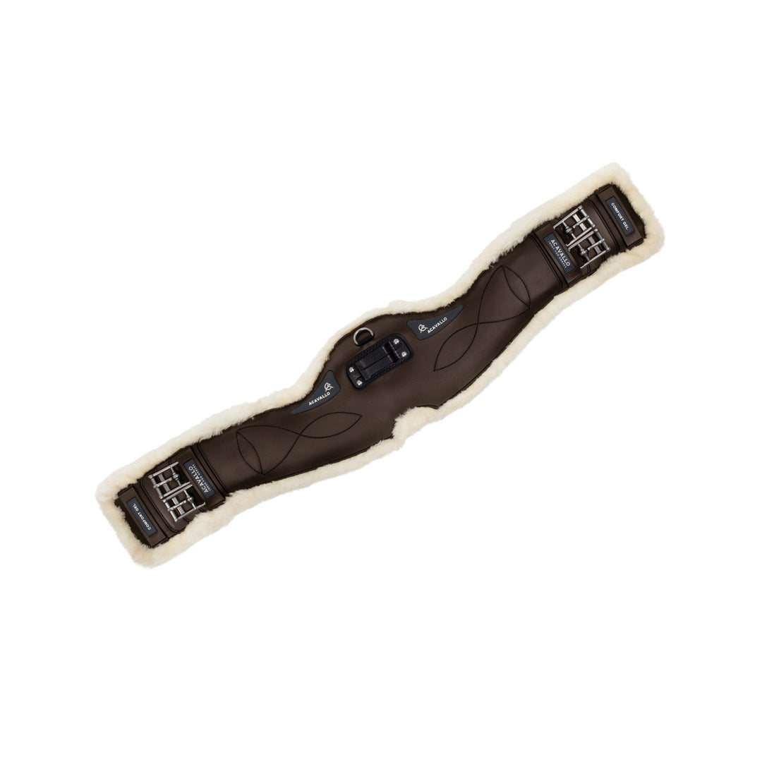 Dressage girth Classic gel sheepskin DARK BROWN