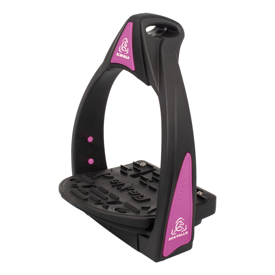 Flexia stirrups BLACK/FUCSIA