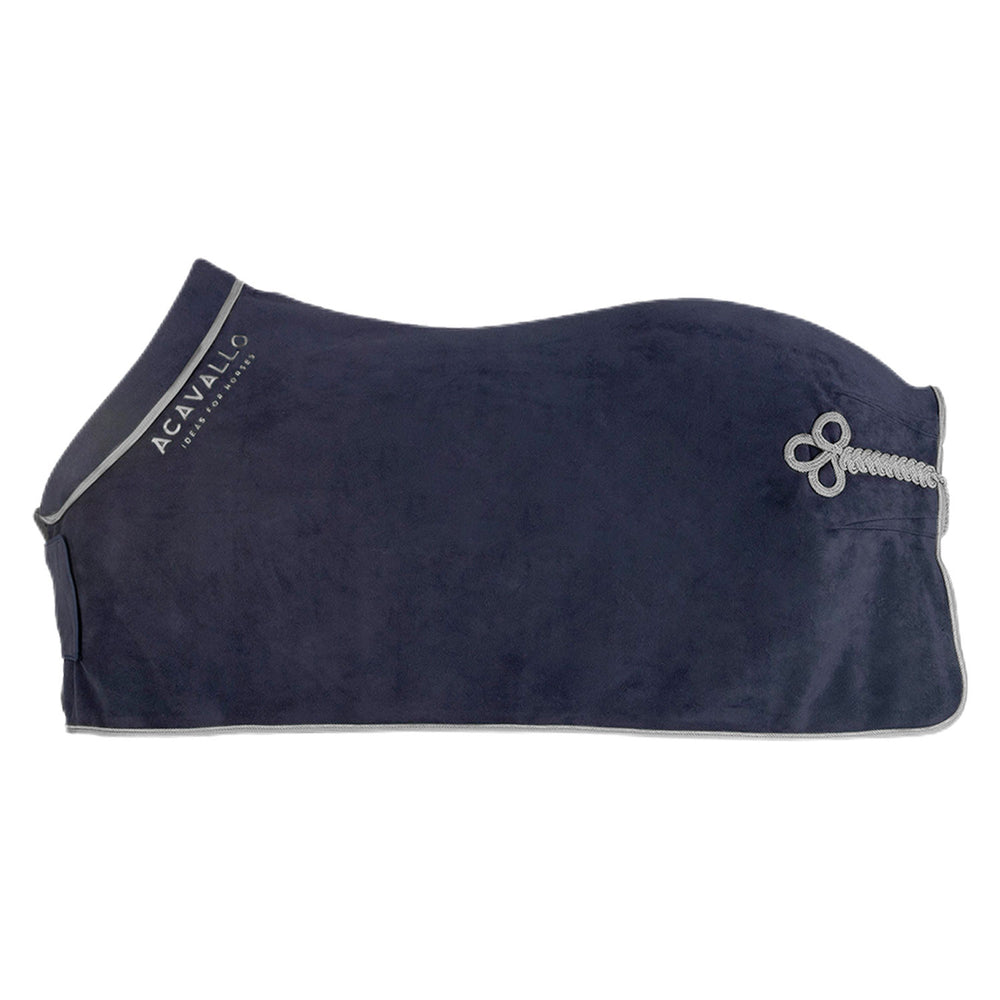Fleece stable rug padded collar 800g NAVY/GREY