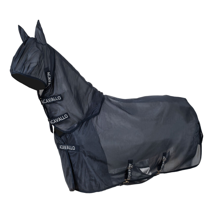 Fly rug in breathable fabric with mask and ne NAVY