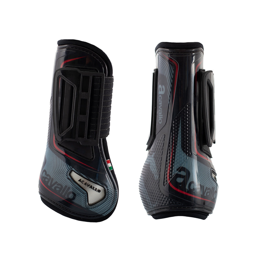Opera gel tendon boots E-click fastening BLACK/RED