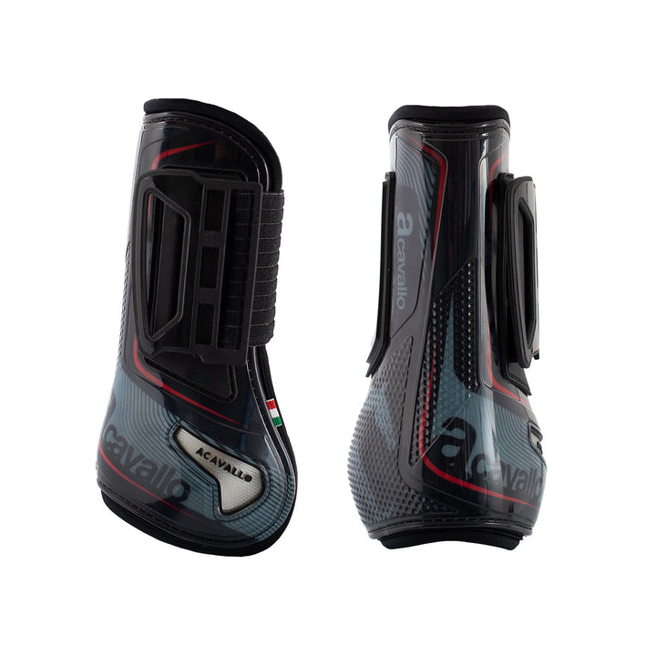Opera gel tendon boots E-click fastening BLACK/RED