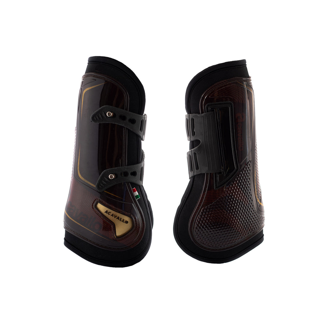 Opera tendon boots elastic and button fasteni BROWN/TITANIUM GOLD