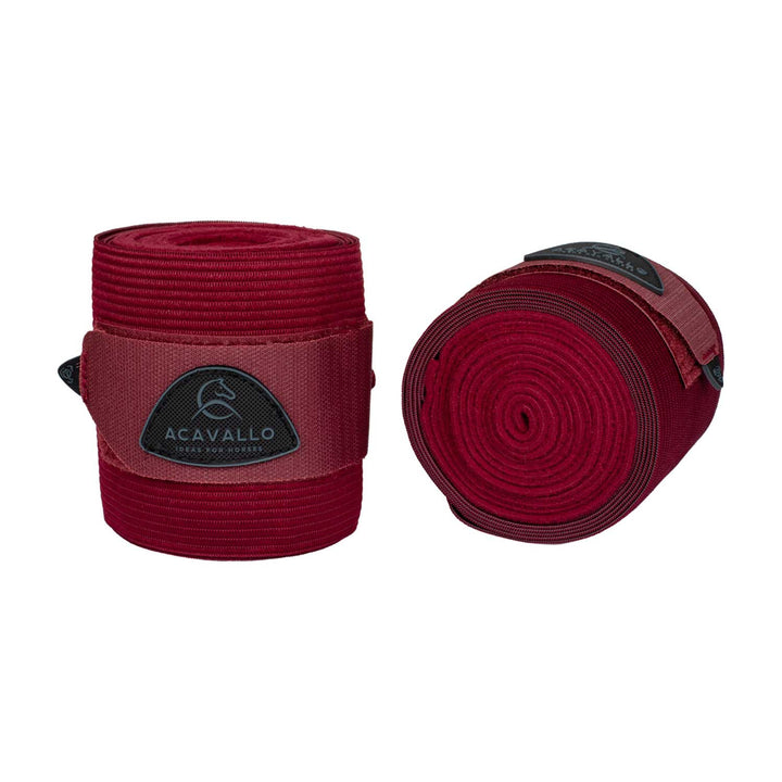 Elasticated exercise bandages fleece BURGUNDY