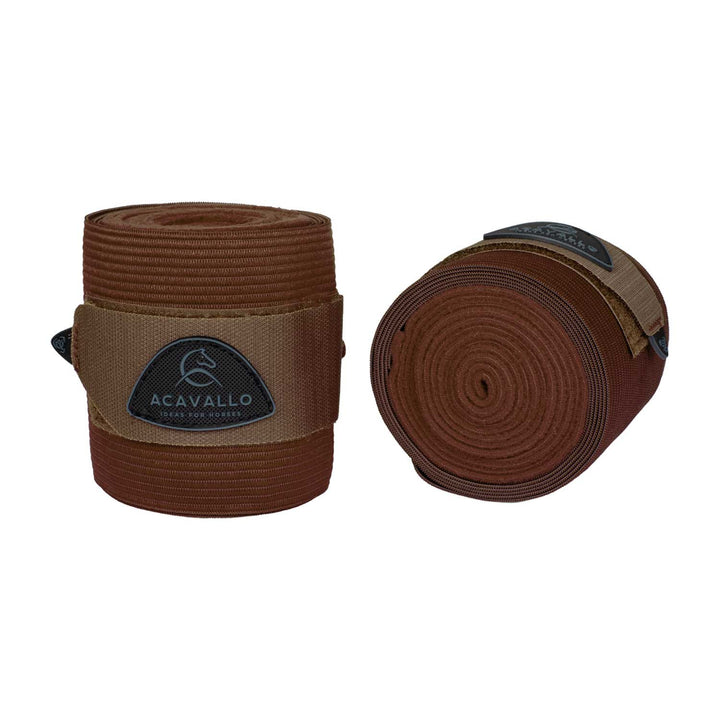 Elasticated exercise bandages fleece BROWN