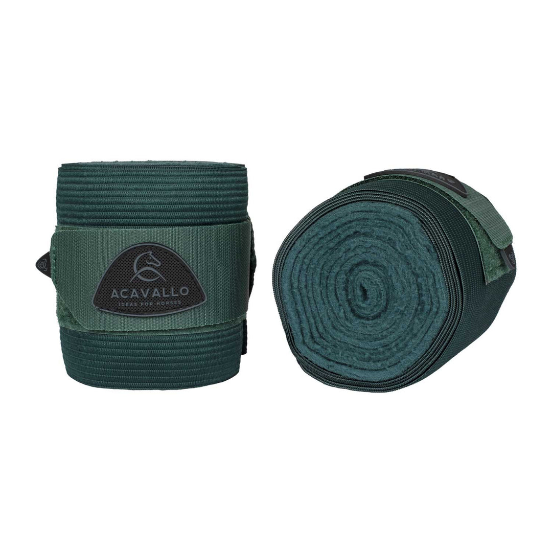 Elasticated exercise bandages fleece HUNTER GREEN
