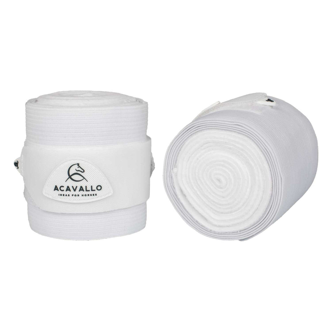 Elasticated exercise bandages fleece WHITE