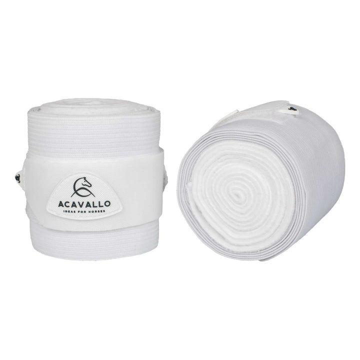 Elasticated exercise bandages fleece WHITE