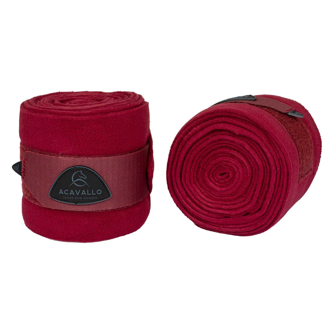 Fleece exercise bandages hook-and-loop closur BURGUNDY