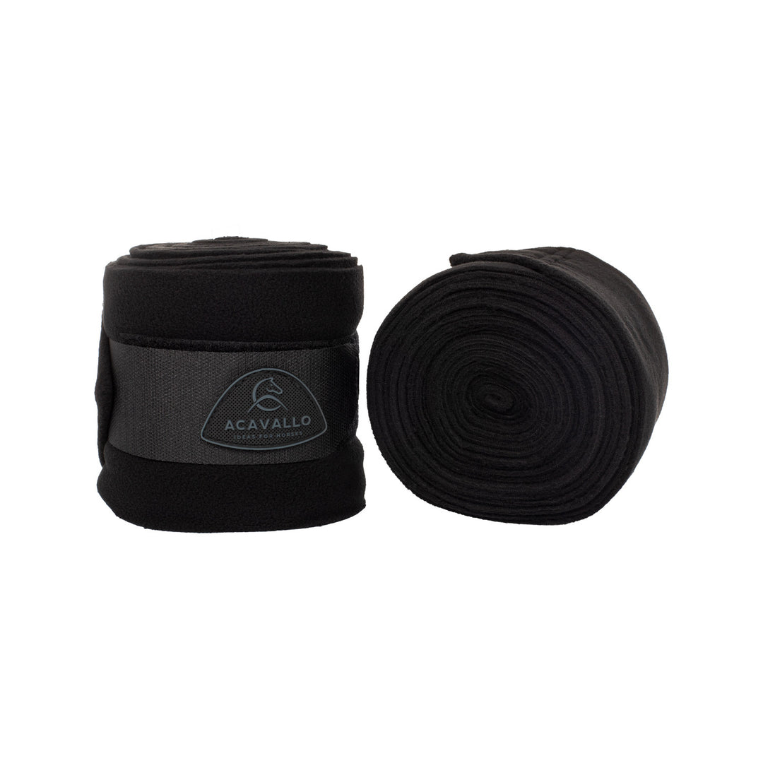 Fleece exercise bandages hook-and-loop closur BLACK