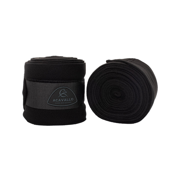Fleece exercise bandages hook-and-loop closur BLACK