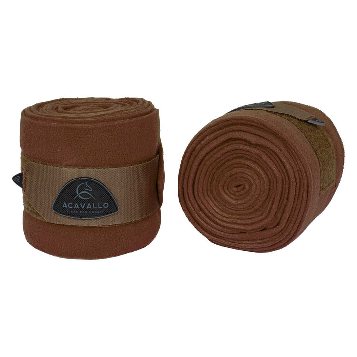 Fleece exercise bandages hook-and-loop closur BROWN