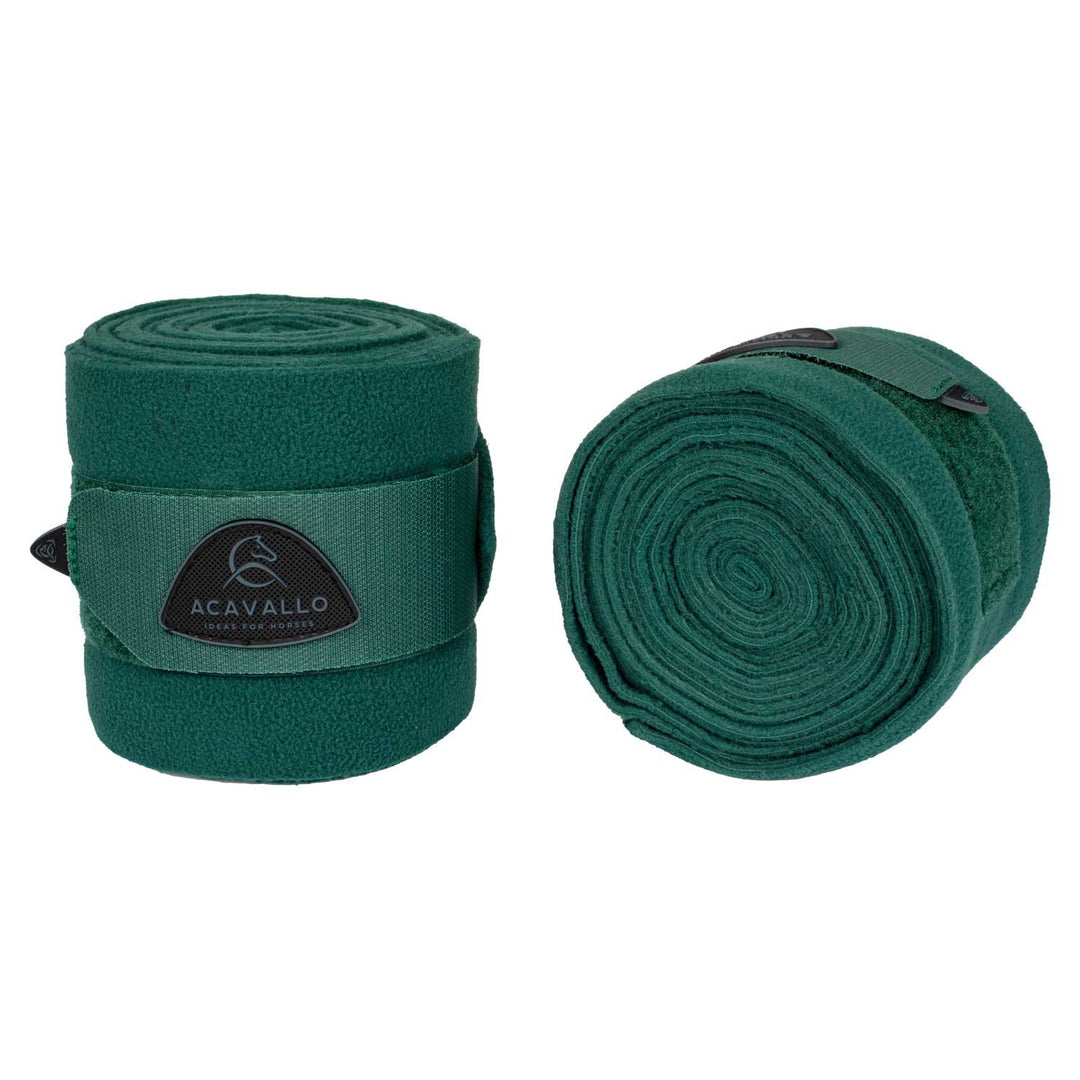 Fleece exercise bandages hook-and-loop closur HUNTER GREEN