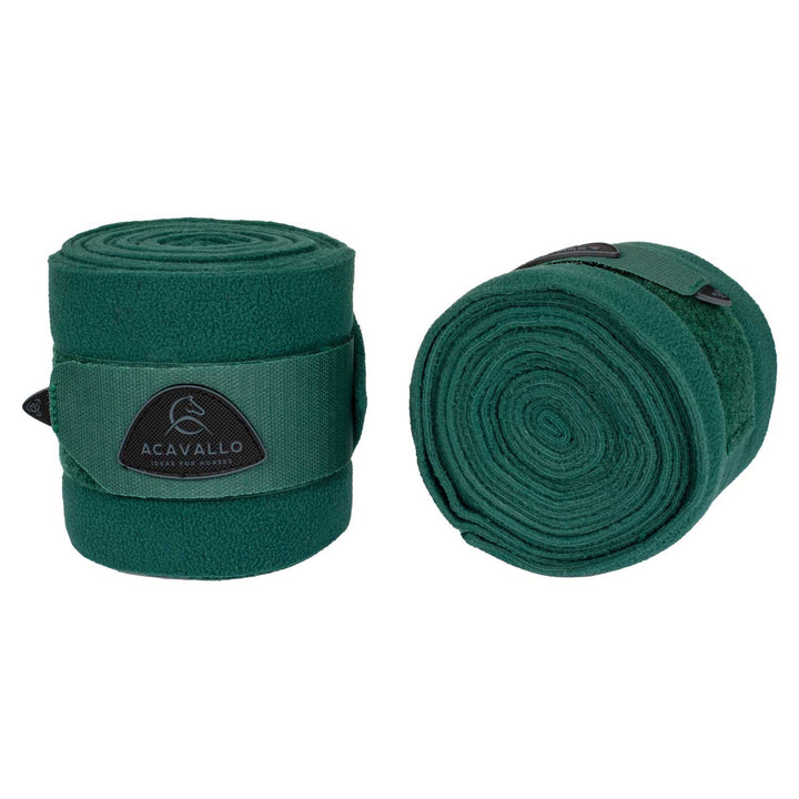 Fleece exercise bandages hook-and-loop closur HUNTER GREEN