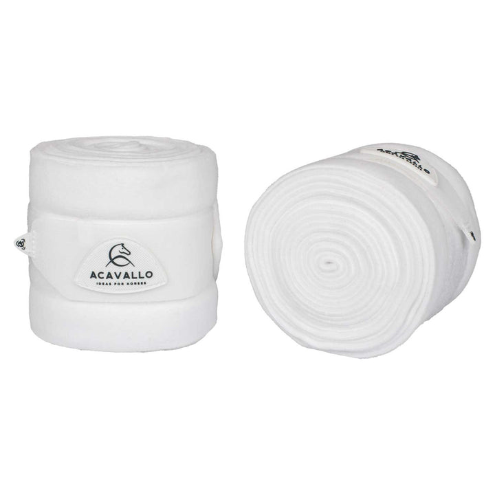 Fleece exercise bandages hook-and-loop closur WHITE