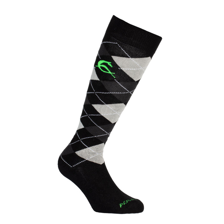 Diamond pattern cotton socks BLACK W/ANTHRACITE &amp; LIGHT GREY DIAMOND