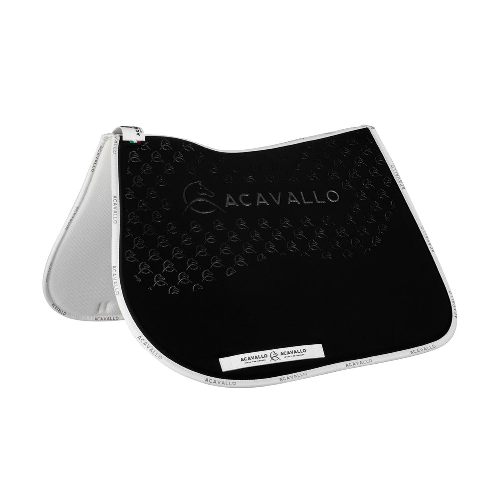 Saddle pad JS CW-CS bamboo silicone grip BLACK/WHITE