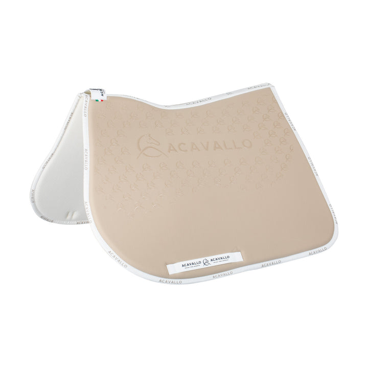 Saddle pad JS CW-CS bamboo silicone grip SAND/WHITE