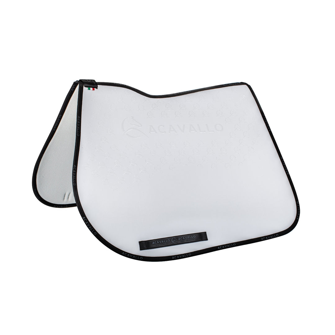 Saddle pad JS CW-CS bamboo silicone grip WHITE/BLACK