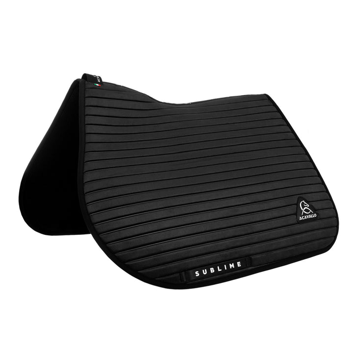 Sublime striped jumping saddle pad in technic BLACK