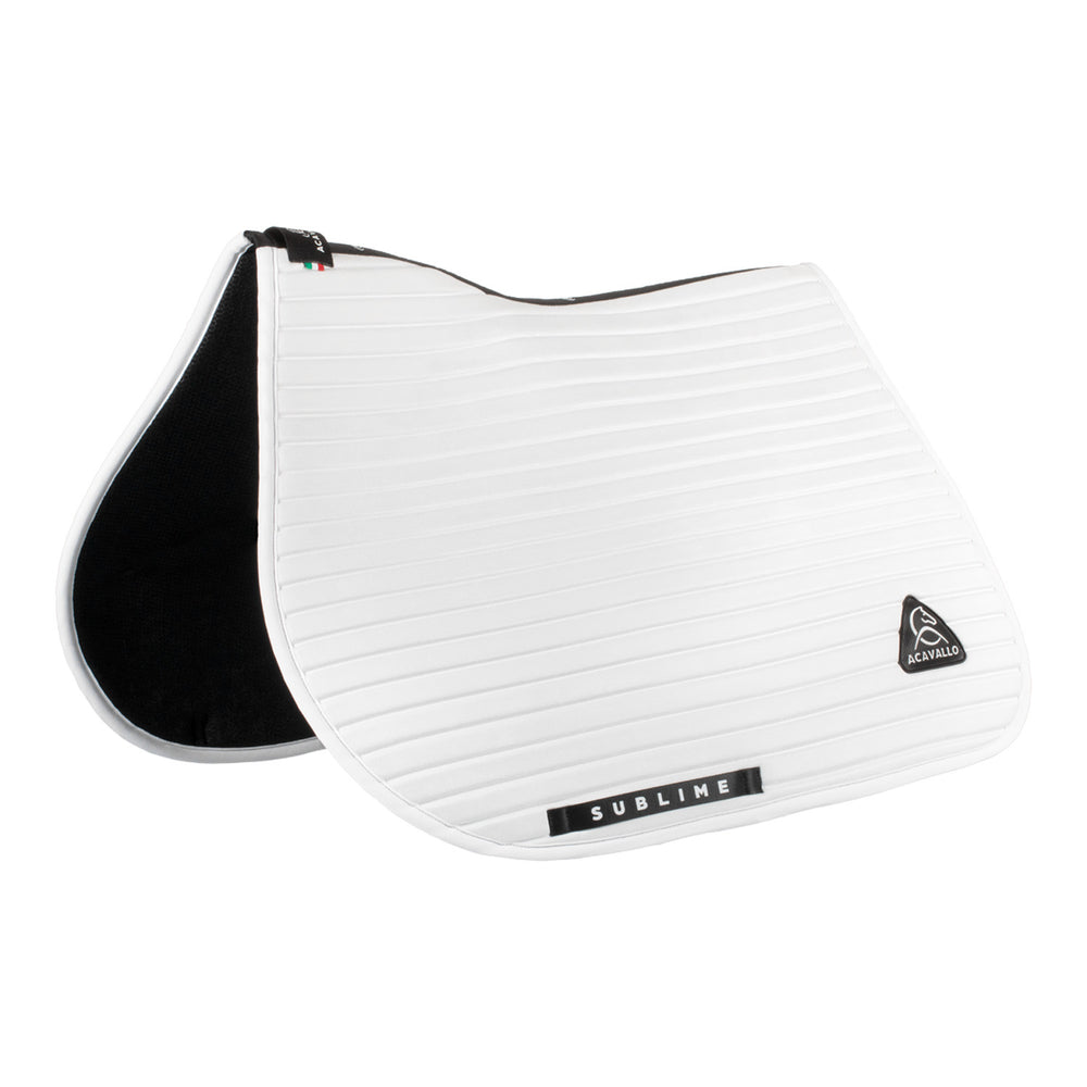 Sublime striped jumping saddle pad in technic WHITE