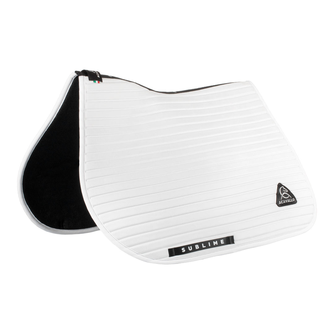 Sublime striped jumping saddle pad in technic WHITE
