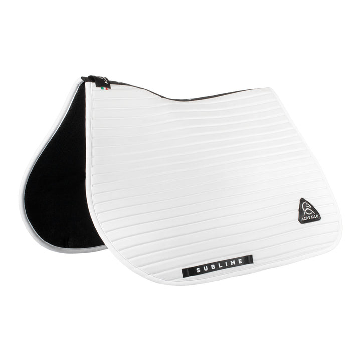 Sublime striped jumping saddle pad in technic WHITE
