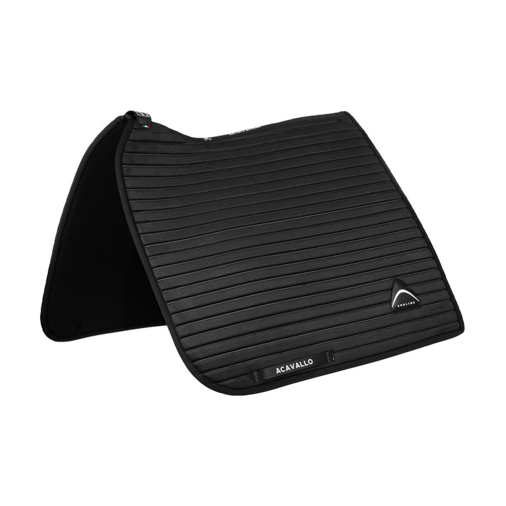 Sublime striped dressage saddle pad in techni BLACK