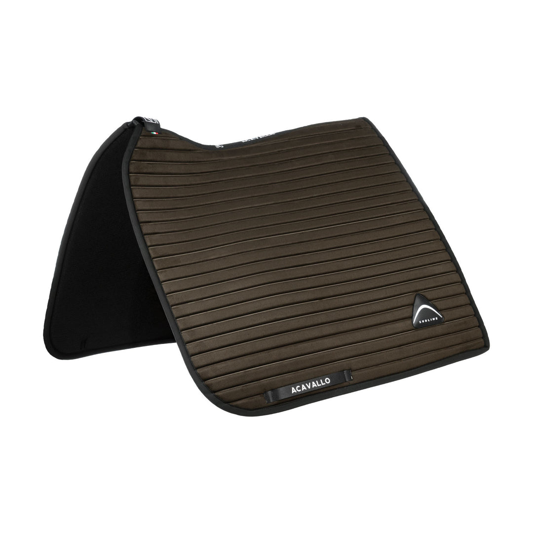 Sublime striped dressage saddle pad in techni BROWN