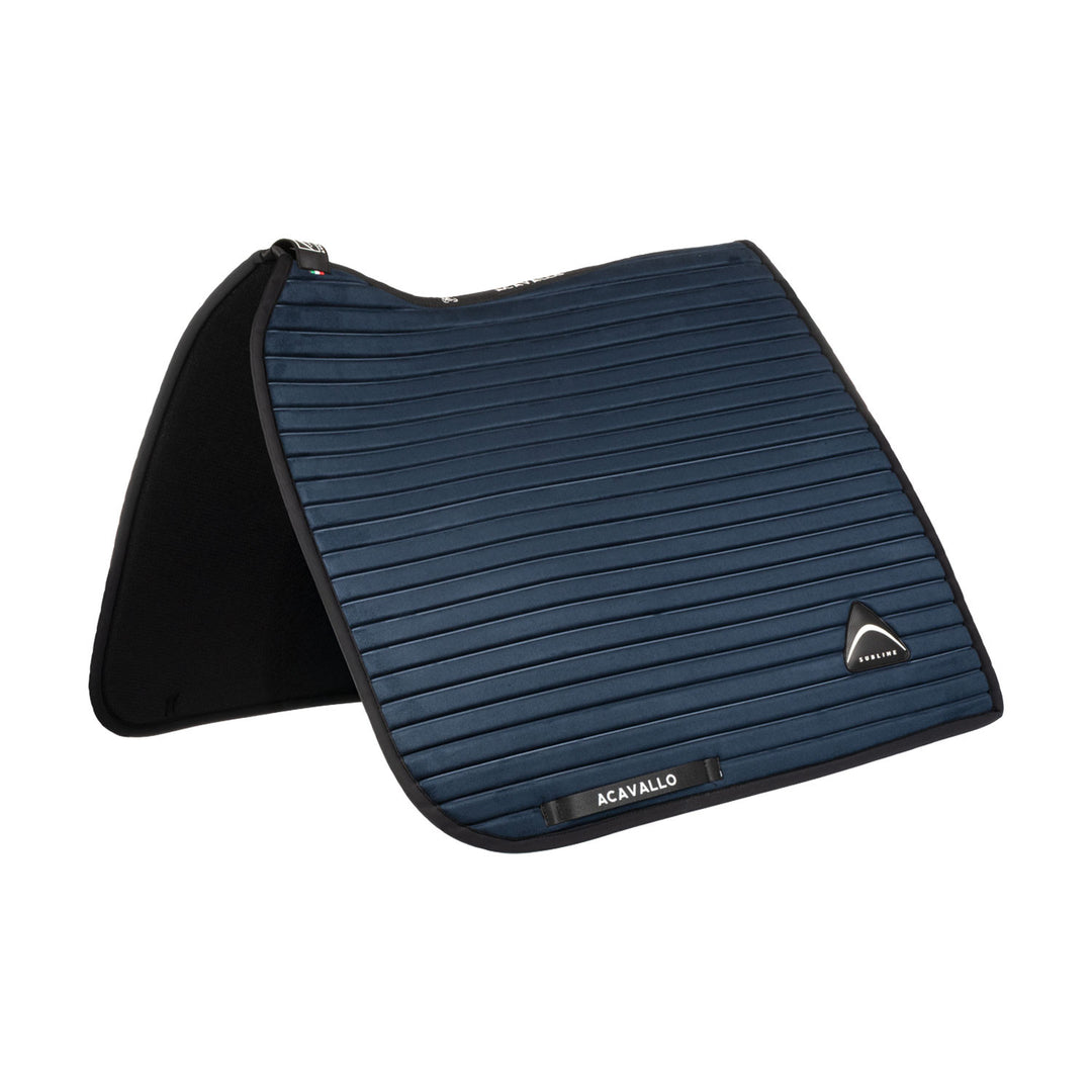 Sublime striped dressage saddle pad in techni NAVY