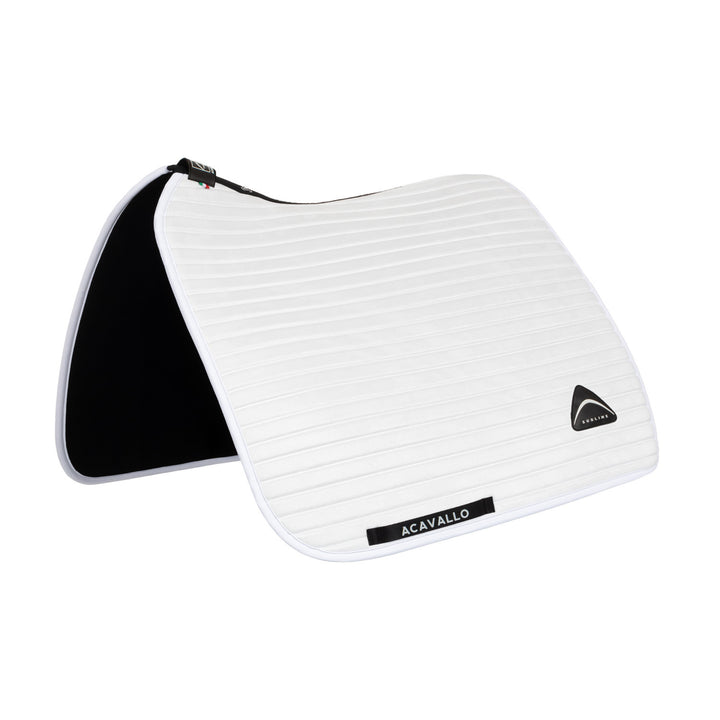 Sublime striped dressage saddle pad in techni WHITE