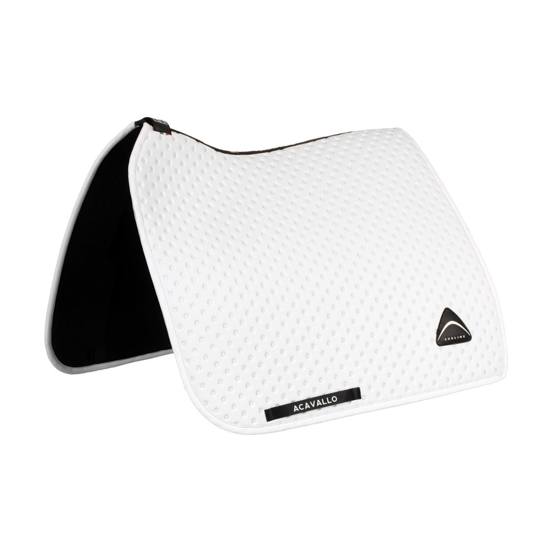 Sublime dotted dressage saddle pad in technic WHITE