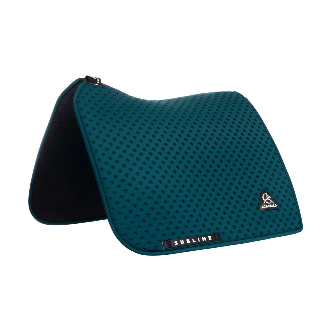 Sublime dotted dressage saddle pad in technic PETROL