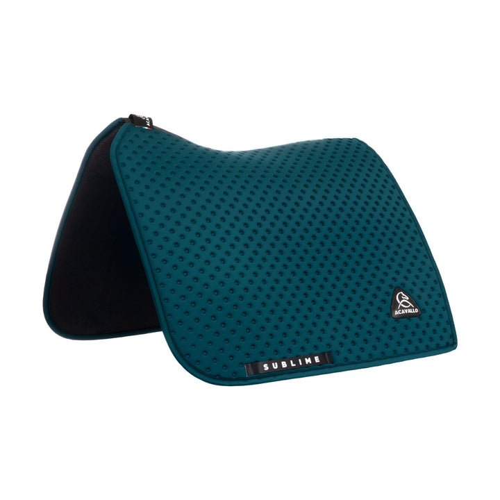 Sublime dotted dressage saddle pad in technic PETROL