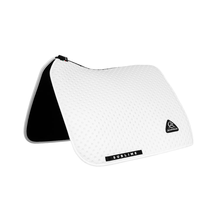 Sublime dotted dressage saddle pad in technic WHITE