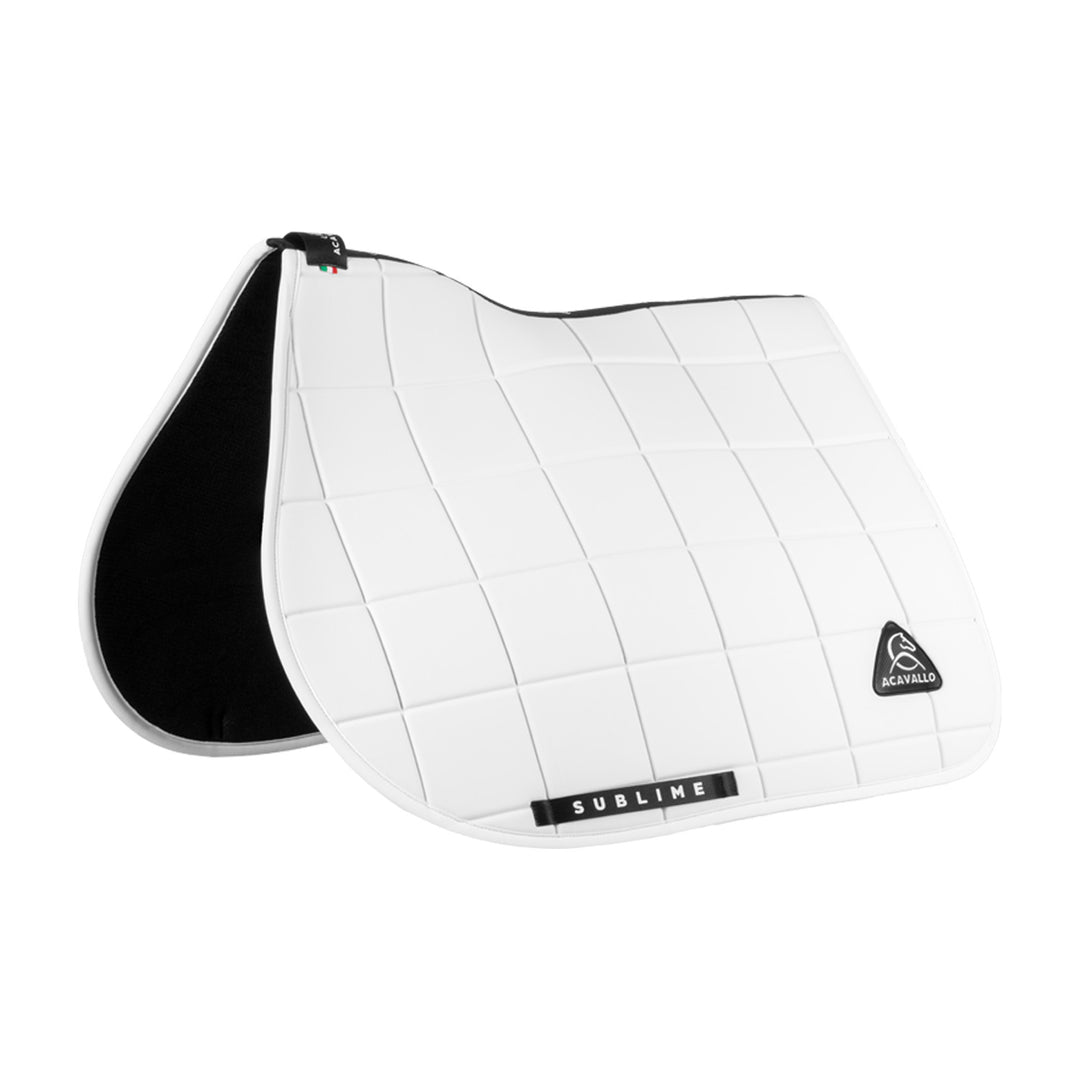 Sublime jumping saddle pad in square technica WHITE