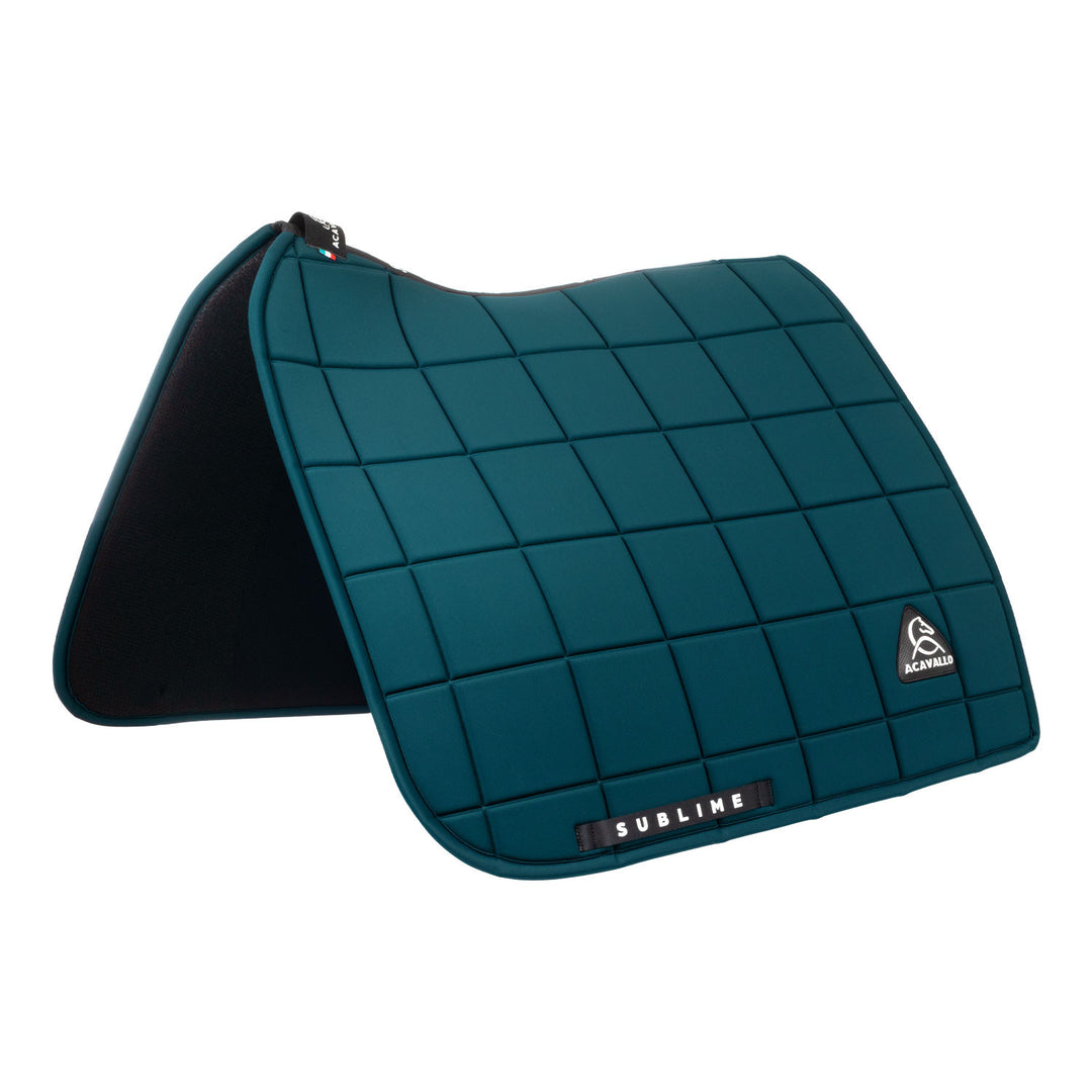 Sublime square dressage saddle pad in technic PETROL