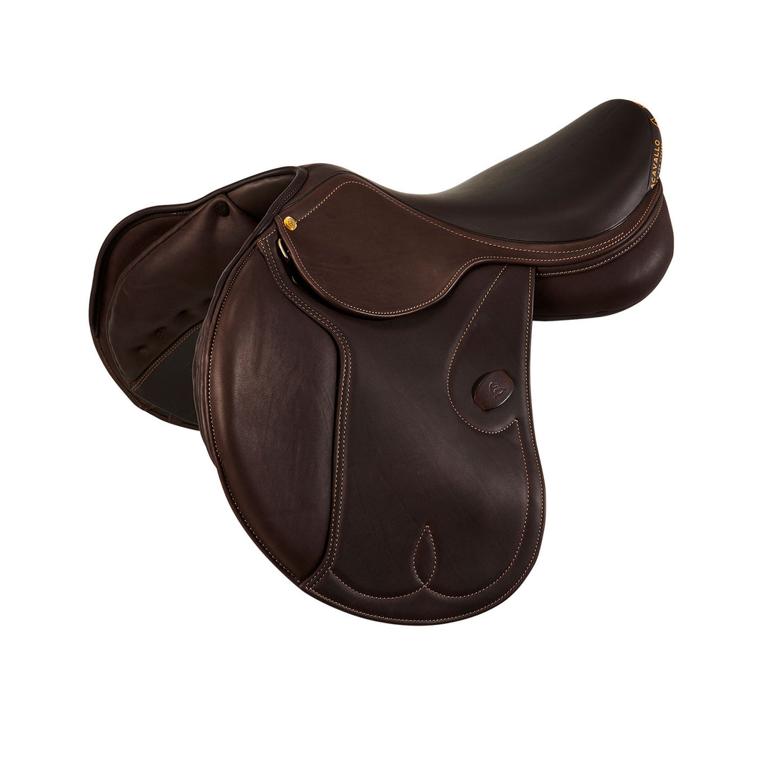 Botticelli jumping saddle wool panels DARK BROWN