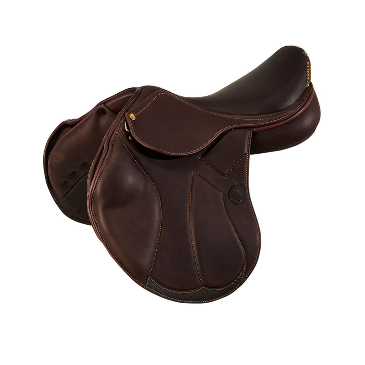 Guttuso jumping saddle wool panels DARK BROWN