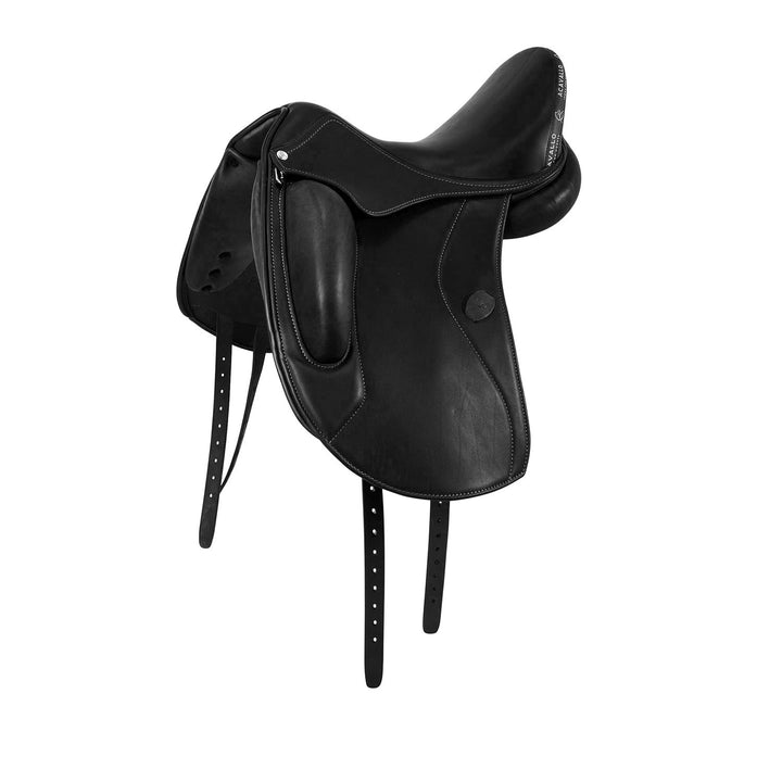 Perugino dressage saddle short knee blocks BLACK