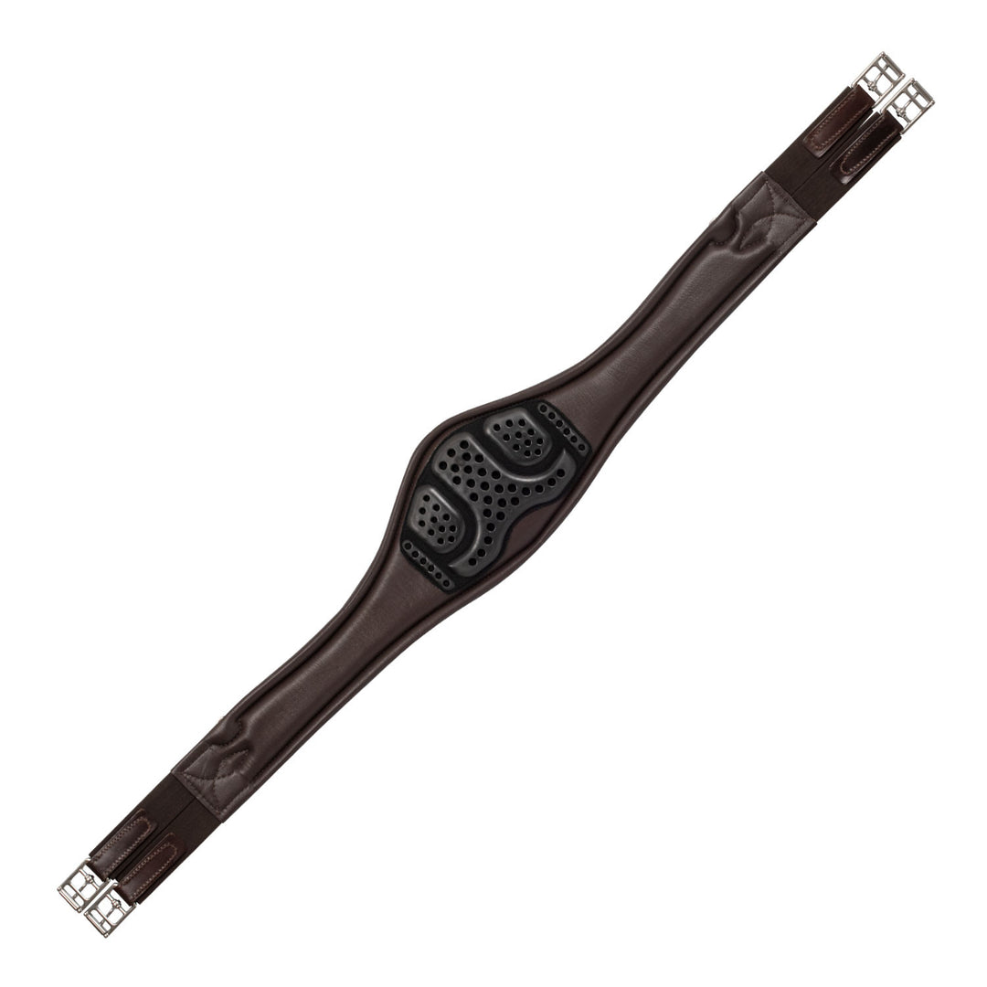 Anatomical jumping girth calfskin