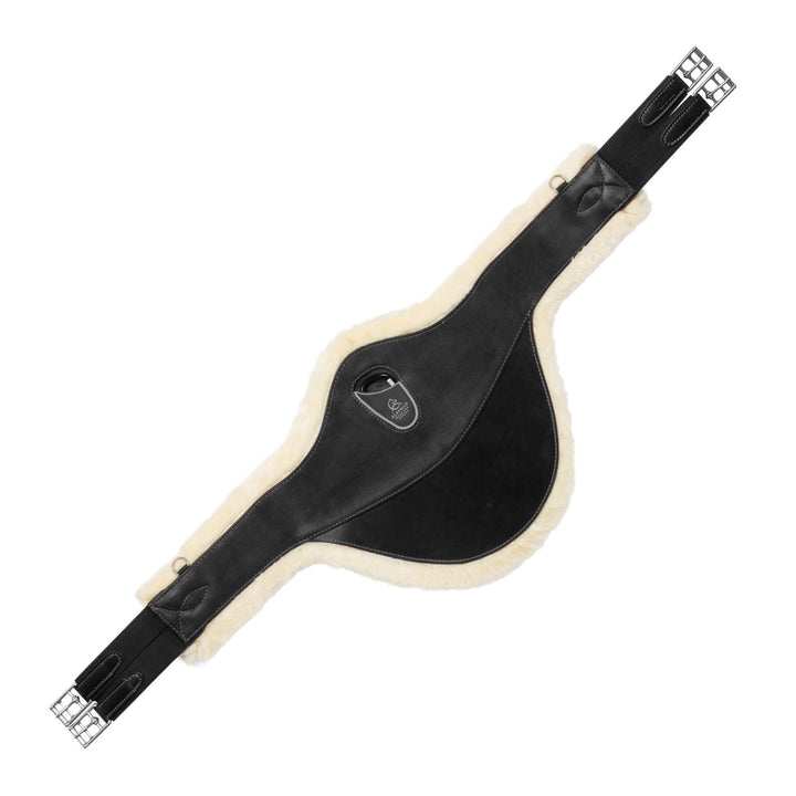 Jumping stud guard girth removable faux sheepskin