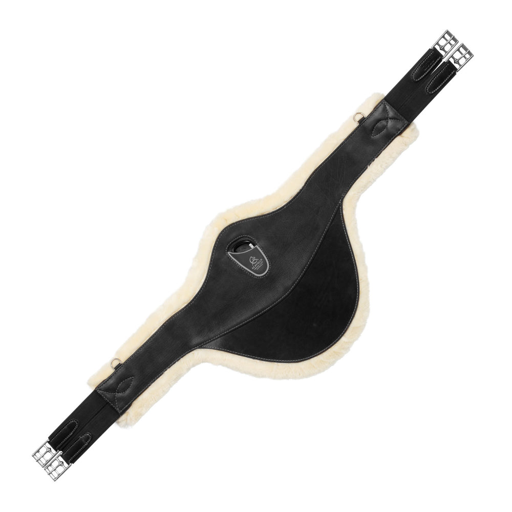 Jumping stud guard girth removable faux sheep BLACK