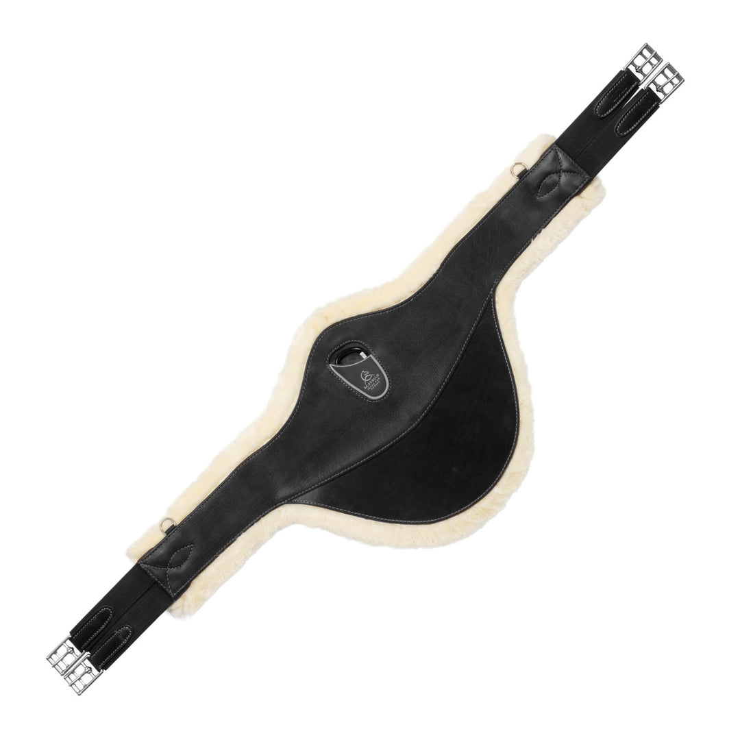 Jumping stud guard girth removable faux sheep BLACK